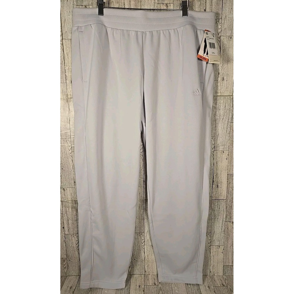 Adidas FL Taper Pants 2XL Womens Gray Athletic Pockets Drawstring JC6021 NEW
